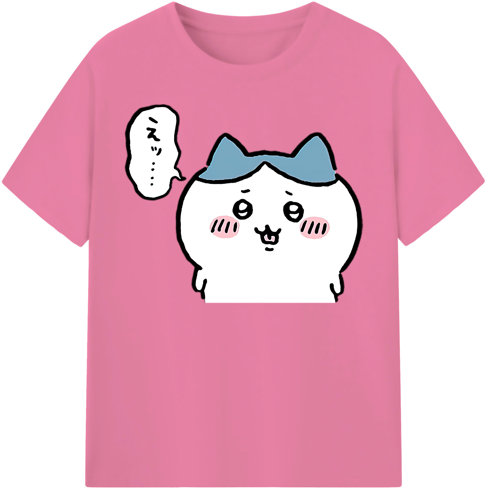 （画像用） ちいかわ ハチワレ Chii-kawa hachiware 綿100％半袖Tシャツ（フロントプリント）